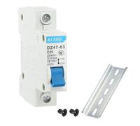 sourcing map Miniature Circuit Breaker Low Voltage AC 20A 230/400V 1 Pole DIN Rail Installation DZ47-63 C20
