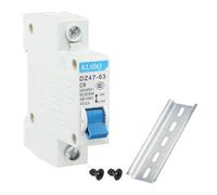 sourcing map Miniature Circuit Breaker Low Voltage AC 6A 230/400V 1 Pole DIN Rail Installation DZ47-63 C6