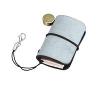 sourcing map Miniature Notebook, 1.9 x 1.3 Vintage Portable Oiled Leather Pocket Tiny Notebooks Pocket Journal for Daily Travel Diary Drawing Writing Keychain Gifts, Black