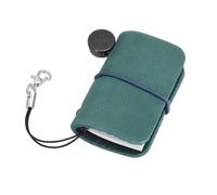 sourcing map Miniature Notebook, 1.9 x 1.3 Vintage Portable Waxed Leather Pocket Tiny Notebooks Pocket Journal for Daily Travel Diary Drawing Writing Keychain Gifts, Blue