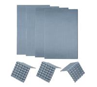 sourcing map Miniature Roof Tiles PVC Model Roof Tiles Mini DIY Tiles Model Building Set for Model Building Dolls Houses Garden Sand Table 29.5x19.5cm/1.16x0.76" Dark Grey Pack of 4,1:50