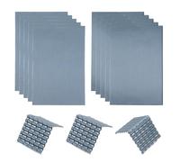 sourcing map Miniature Roof Tiles PVC Model Roof Tiles Mini DIY Tiles Model Building Set for Model Building Dolls Houses Garden Sand Table 29.5x19.5cm/1.16x0.76" Dark Grey Pack of 10,1:50