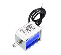 sourcing map Miniature Solenoid Valve 2 Way Normally Closed DC6V 0.38A Air Solenoid Valve