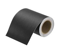 sourcing map Mirror Border Peel and Stick Wood Grain Tape 10cm x 5m PVC Self-Adhesive Waterproof Frame Sticker Removable Wallpaper for Bathroom Cabinet Door Photo Frame, Black