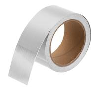 sourcing map Mirror Border Peel and Stick Wood Grain Tape 2" x 39ft Foil Self-Adhesive Waterproof Frame Sticker Removable Wallpaper for Bathroom Cabinet Door Photo Frame, Brushed Silver