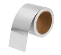 sourcing map Mirror Border Peel and Stick Wood Grain Tape 3" x 39ft Foil Self-Adhesive Waterproof Frame Sticker Removable Wallpaper for Bathroom Cabinet Door Photo Frame, Brushed Silver