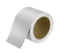 sourcing map Mirror Border Peel and Stick Wood Grain Tape 3" x 39ft PVC Self-Adhesive Waterproof Frame Sticker Removable Wallpaper for Bathroom Cabinet Door Photo Frame, Moon Silver