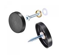 sourcing map Mirror Screws (30mm/1.18") 4Pcs, Decorative Cover Cap Nails Brushed - for Sign Advertising Hardware, Construction, Black