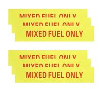 sourcing map Mixed Fuel Only Sticker Self-Stick "MIXED FUEL ONLY" Marker Warning Label Signage 1-3/5 x 8 Inch for Pump Jugs Containers Red on Yellow, Pack of 10