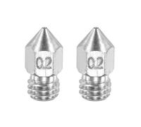 sourcing map MK8 Nozzles 3D Printer Extruder Nozzles, 0.2mm Stainless Steel Nozzle Easy to Replace Smooth Printing High Speed Nozzle for 1.75mm Filament 3D Printers, Pack of 2