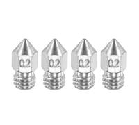 sourcing map MK8 Nozzles 3D Printer Extruder Nozzles, 0.2mm Stainless Steel Nozzle Easy to Replace Smooth Printing High Speed Nozzle for 1.75mm Filament 3D Printers, Pack of 4