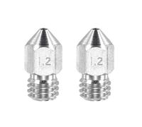 sourcing map MK8 Nozzles 3D Printer Extruder Nozzles, 1.2mm Stainless Steel Nozzle Easy to Replace Smooth Printing High Speed Nozzle for 1.75mm Filament 3D Printers, Pack of 2