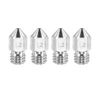 sourcing map MK8 Nozzles 3D Printer Extruder Nozzles, 1.2mm Stainless Steel Nozzle Easy to Replace Smooth Printing High Speed Nozzle for 1.75mm Filament 3D Printers, Pack of 4