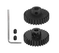 sourcing map Mod 1 M1 Pinion Motor Gear Set 2pcs 29T 30T Fit 5mm RC Motor Shaft M1 Pitch Gears for RC Car, with Hex Key