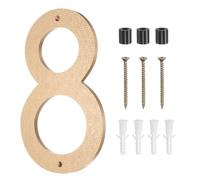 sourcing map Modern House Numbers for Outside, 10 Inch Floating Metal Large Address Numbers with Nail Kit for Apartment Office Hotel Room Signs(Gold, Number 8)