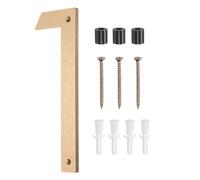 sourcing map Modern House Numbers for Outside, 10 Inch Floating Metal Large Address Numbers with Nail Kit for Apartment Office Hotel Room Signs(Gold, Number 1)