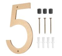 sourcing map Modern House Numbers for Outside, 10 Inch Floating Metal Large Address Numbers with Nail Kit for Apartment Office Hotel Room Signs(Gold, Number 5)