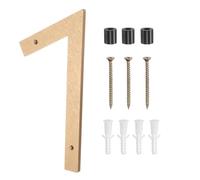 sourcing map Modern House Numbers for Outside, 10 Inch Floating Metal Large Address Numbers with Nail Kit for Apartment Office Hotel Room Signs(Gold, Number 7)