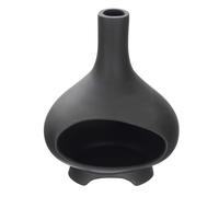sourcing map Modern Incense Burner, Ceramic Incense Holder Ash Catcher, Decorative Bowl for Meditation and Aromatherapy Yoga, Black