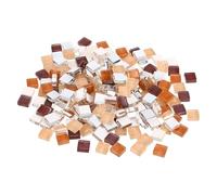 sourcing map Mosaic Tiles, 1 x 1cm Micro Glass Tiny Mini Mosaic Tile DIY Hobbies Handmade Crystal Free Stone Craft Material Creativity (Coffee Series Pack of 200)