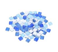 sourcing map Mosaic Tiles, 1 x 1cm Micro Glass Tiny Mini Mosaic Tile DIY Hobbies Handmade Crystal Free Stone Craft Material Creativity (Blue Series Pack of 110)