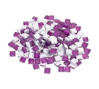 sourcing map Mosaic Tiles 1x1cm Glass Mini Mosaic Tile Dark Purple 200Pcs | Micro Tiny DIY Hobbies Handmade Crystal Free Stone Craft Material Creativity
