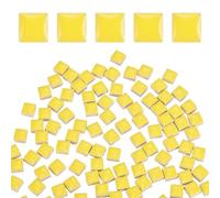 sourcing map Mosaic Tiles for Crafts 0.44 LB Square Glazed, 0.4x0.4 Inch Yellow Ceramic Mosaic Pieces Tile Bulk Supplies for DIY Picture,Handmade Jewelry Art Decoration Gifts