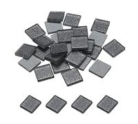 sourcing map Mosaic Tiles, Glass Tiles, Shine Crystal Mosaic Glass Pieces Bulk Square Glitter Crystal Mosaic Tiles 2 x 2cm for Home Decoration, DIY Crafts, Pack of 25(100g, Dark Grey)