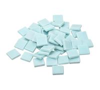 sourcing map Mosaic Tiles, Micro Glass Tiny Mini Mosaic Tile DIY Hobbies Handmade Crystal Free Stone Craft Material Creativity (Light Navy Blue Pack of 50)