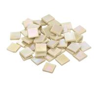 sourcing map Mosaic Tiles, Micro Glass Tiny Mini Mosaic Tile DIY Hobbies Handmade Crystal Free Stone Craft Material Creativity (Pale Cream Color Pack of 200g)
