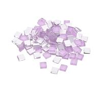 sourcing map Mosaic Tiles, Micro Glass Tiny Mini Mosaic Tile DIY Hobbies Handmade Crystal Free Stone Craft Material Creativity (Light Purple Pack of 110)