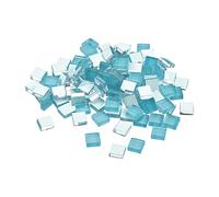 sourcing map Mosaic Tiles, Micro Glass Tiny Mini Mosaic Tile DIY Hobbies Handmade Crystal Free Stone Craft Material Creativity (Ocean Green Pack of 110)