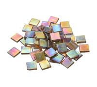 sourcing map Mosaic Tiles, Micro Glass Tiny Mini Mosaic Tile DIY Hobbies Handmade Crystal Free Stone Craft Material Creativity (Cream Color Pack of 100g)