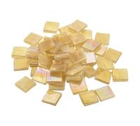 sourcing map Mosaic Tiles, Micro Glass Tiny Mini Mosaic Tile DIY Hobbies Handmade Crystal Free Stone Craft Material Creativity (Dull Lemon Yellow Pack of 500g)