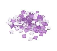 sourcing map Mosaic Tiles, Micro Glass Tiny Mini Mosaic Tile DIY Hobbies Handmade Crystal Free Stone Craft Material Creativity (Purple Pack of 110)