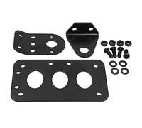 sourcing map Motorcycle Metal Side Mount License Plate Holder Bracket Black