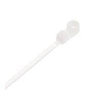 sourcing map Mount Head Cable Zip Ties 10 Inch Screw Hole Nylon Wire Strap White 50pcs