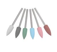 sourcing map Mounted Grinding Bits Grinder Heads Silicone Polishing Wheels for Rotary Tools 6mm Dia Multi-Color 6pcs