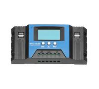 sourcing map MPPT Solar Charge Controller 40A Solar Panel Charger 12V/24V Auto, Intelligent Regulator with LCD Display 4 USB Ports Lead-Acid/Lithium Battery