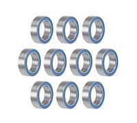 sourcing map MR128-2RS Deep Groove Ball Bearings 8mm Inner Dia 12mm OD 3.5mm Bore Double Sealed Chrome Steel Blue Seal Z2 10pcs