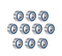 sourcing map MR84-2RS Deep Groove Ball Bearing 4x8x3mm Double Sealed ABEC-3 Bearings 10-Pack