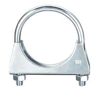 sourcing map Muffler U-Bolt Clamps for 60mm(2-3/8") Diameter Exhaust Tail Pipe, 1pcs Exhaust U Clamp Saddle Type U-Bolt Clamps