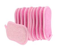 sourcing map Multipurpose Kitchen Dish Sponge Scrubber, 10 Pcs Non Scratch Microfiber Sponges Scouring Pads Sponges Scrub for Washing Dishes Cleaning Kitchen, Pink