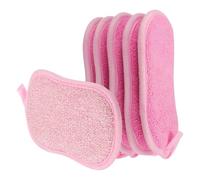 sourcing map Multipurpose Kitchen Dish Sponge Scrubber, 5 Pcs Non Scratch Microfiber Sponges Scouring Pads Sponges Scrub for Washing Dishes Cleaning Kitchen, Pink