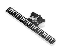 sourcing map Music Book Clip Page Holder ABS for Piano Music Reading Stand Music Book Sheet Important Documents Black
