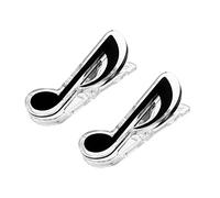 sourcing map Music Note Clips Plastic Musical Note Clips Bookmark Stationery for Music Paper Book Accessories Quaver Clip Black Pack of 2