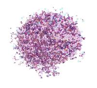 sourcing map Nail Art Crushed Stone, 60g 0.8-4mm Tiny Micro Irregular Nail Gems and Bubble Beads with Sequins and Pearls, Mini Nail Rhinestones for Phone Case Manicure Crafts Decor, Purple