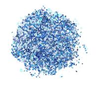 sourcing map Nail Art Crushed Stone, 60g 0.8-4mm Tiny Micro Irregular Nail Gems and Bubble Beads with Sequins and Pearls, Mini Nail Rhinestones for Phone Case Manicure Crafts Decor, Blue