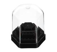 sourcing map Nail Drill Bits Holder, 48 Holes Large Space Drills Cleaning Brush Bit Case Dustproof Storage Display Box with Cover Manicure Tools Organizer Box for Nail Technician, Black