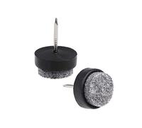 sourcing map Nail On Furniture Felt Pads Glide Chair Table Leg Protector 17mm Dia Black 16pcs